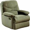 Homeroots 35 x 35 x 40 in. Sage Microfiber Recliner - Motion 374162